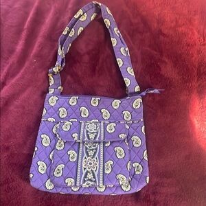 Vera Bradley Purple Paisley Shoulder Bag Mint!